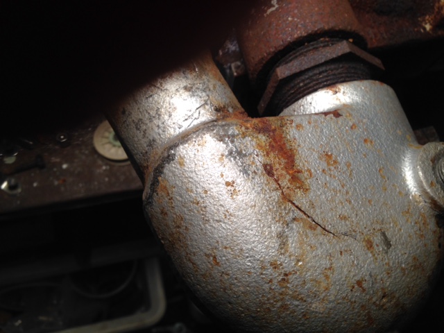 crack from bottom up the Port side